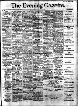 cover page of Evening Gazette (Aberdeen) published on March 19, 1886