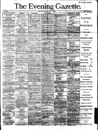 cover page of Evening Gazette (Aberdeen) published on May 4, 1888