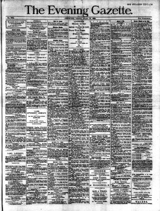 cover page of Evening Gazette (Aberdeen) published on March 19, 1889