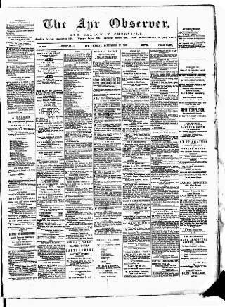 cover page of Ayr Observer published on September 17, 1889