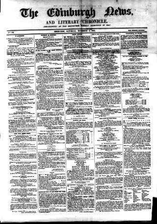 cover page of Edinburgh News and Literary Chronicle published on November 2, 1850