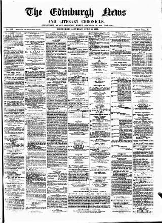 cover page of Edinburgh News and Literary Chronicle published on June 18, 1859