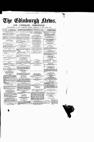 cover page of Edinburgh News and Literary Chronicle published on August 2, 1862
