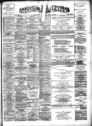 cover page of Scottish Leader published on April 1, 1893