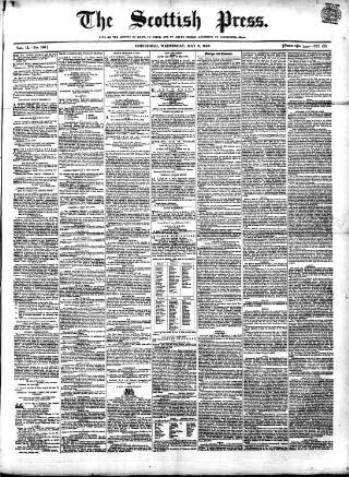 cover page of Scottish Press published on May 2, 1849