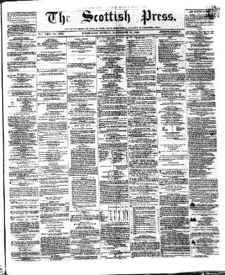 cover page of Scottish Press published on September 17, 1860