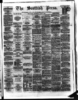 cover page of Scottish Press published on June 18, 1862