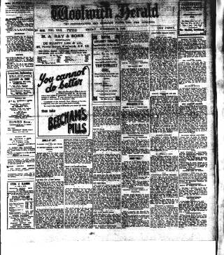 cover page of Woolwich Herald published on November 2, 1923