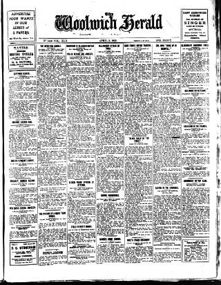 cover page of Woolwich Herald published on April 5, 1929