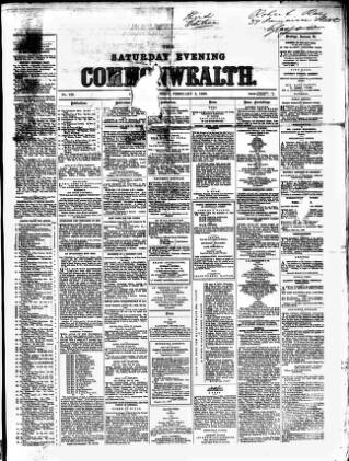 cover page of Commonwealth (Glasgow) published on February 2, 1856