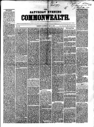 cover page of Commonwealth (Glasgow) published on May 2, 1857