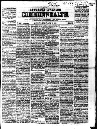 cover page of Commonwealth (Glasgow) published on May 19, 1860