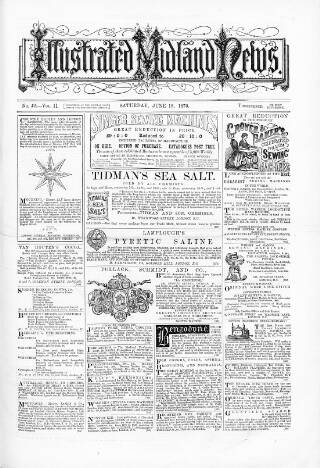 cover page of Illustrated Midland News published on June 18, 1870