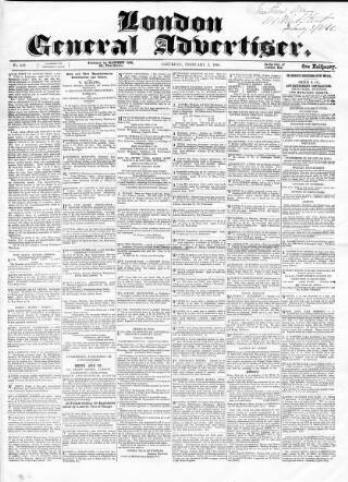 cover page of Morning Mail (London) published on February 3, 1866
