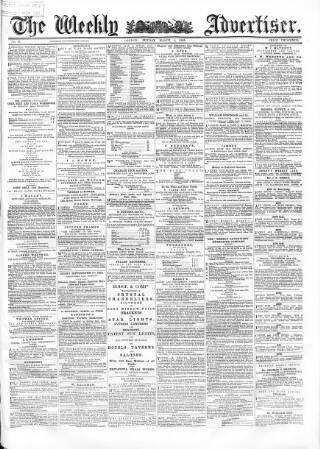 cover page of Weekly Advertiser published on March 4, 1866