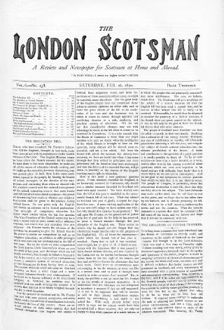 cover page of London Scotsman published on February 26, 1870