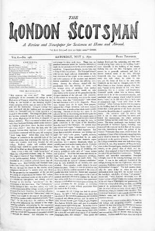 cover page of London Scotsman published on May 7, 1870