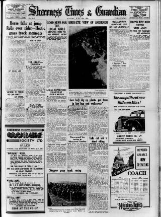 cover page of Sheerness Times Guardian published on June 18, 1948