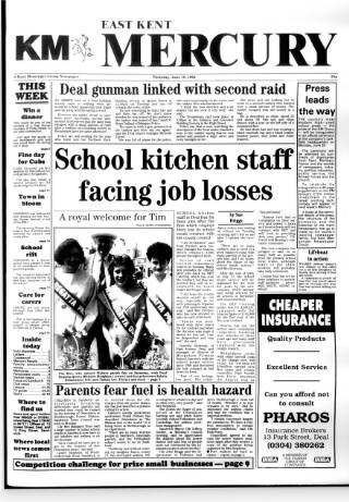 cover page of Deal, Walmer & Sandwich Mercury published on June 18, 1992