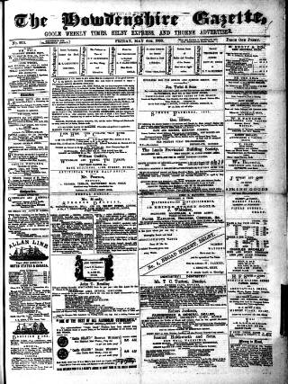 cover page of Howdenshire Gazette published on May 4, 1883