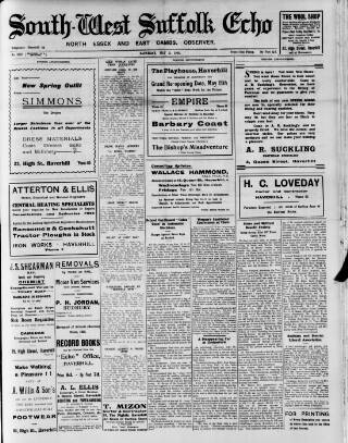 cover page of Haverhill Echo published on May 2, 1936