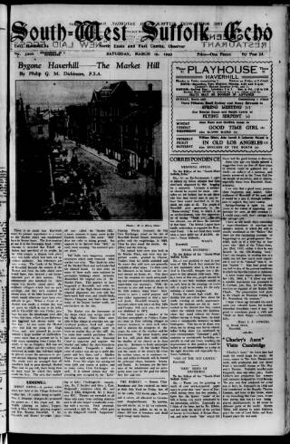 cover page of Haverhill Echo published on March 19, 1949