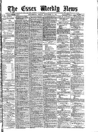 cover page of Essex Weekly News published on September 17, 1875