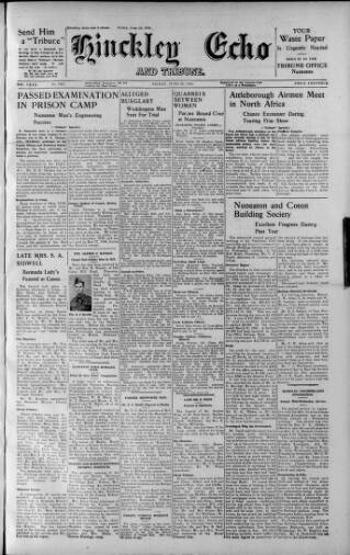 cover page of Hinckley Echo published on June 18, 1943