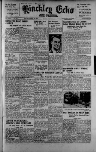 cover page of Hinckley Echo published on March 19, 1948