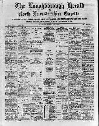 cover page of Loughborough Herald & North Leicestershire Gazette published on June 18, 1885