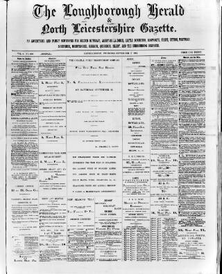 cover page of Loughborough Herald & North Leicestershire Gazette published on September 17, 1885