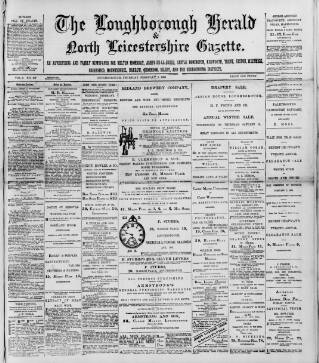 cover page of Loughborough Herald & North Leicestershire Gazette published on February 2, 1888