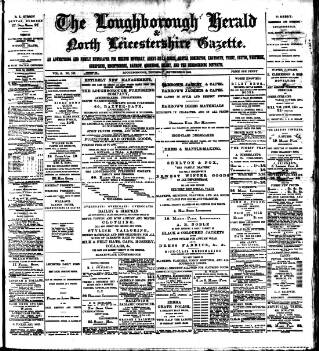 cover page of Loughborough Herald & North Leicestershire Gazette published on November 2, 1893