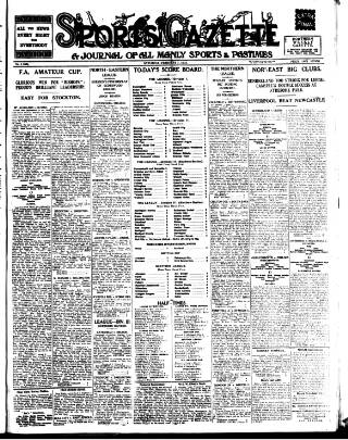 cover page of Sports Gazette (Middlesbrough) published on February 7, 1931