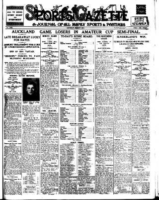 cover page of Sports Gazette (Middlesbrough) published on March 7, 1931
