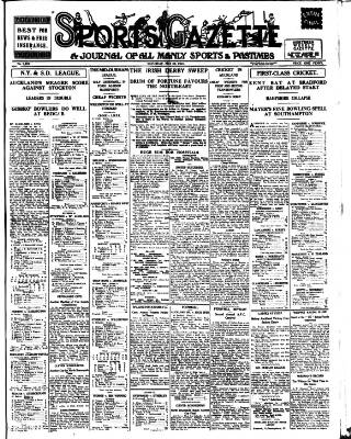 cover page of Sports Gazette (Middlesbrough) published on May 30, 1931