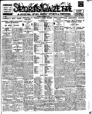 cover page of Sports Gazette (Middlesbrough) published on September 12, 1931