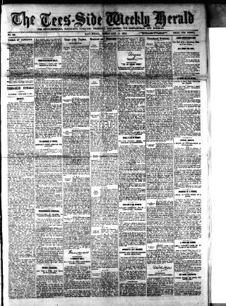 cover page of Tees-side Weekly Herald published on February 2, 1918