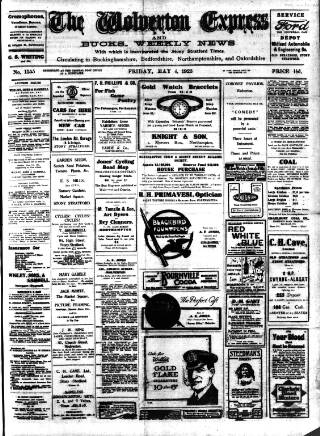 cover page of Wolverton Express published on May 4, 1923