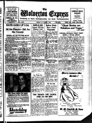 cover page of Wolverton Express published on March 19, 1954