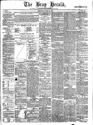 cover page of Bray and South Dublin Herald published on June 18, 1881