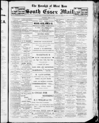 cover page of West Ham and South Essex Mail published on April 5, 1902