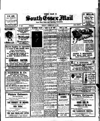 cover page of West Ham and South Essex Mail published on February 2, 1923
