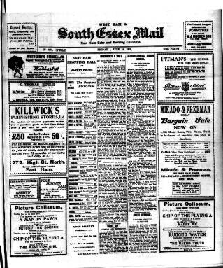 cover page of West Ham and South Essex Mail published on June 18, 1926