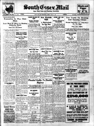 cover page of West Ham and South Essex Mail published on May 2, 1941