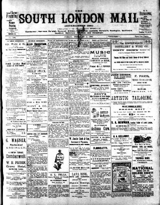 cover page of South London Mail published on February 2, 1906