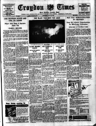 cover page of Croydon Times published on May 4, 1938