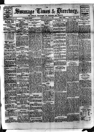 cover page of Swanage Times & Directory published on April 5, 1929