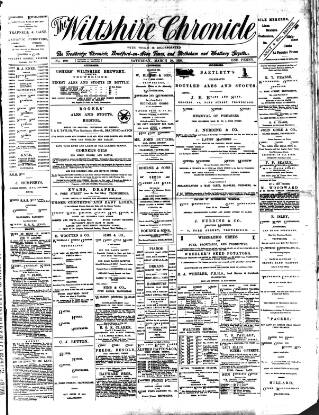 cover page of Trowbridge Chronicle published on March 19, 1898