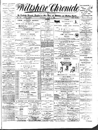 cover page of Trowbridge Chronicle published on June 18, 1898